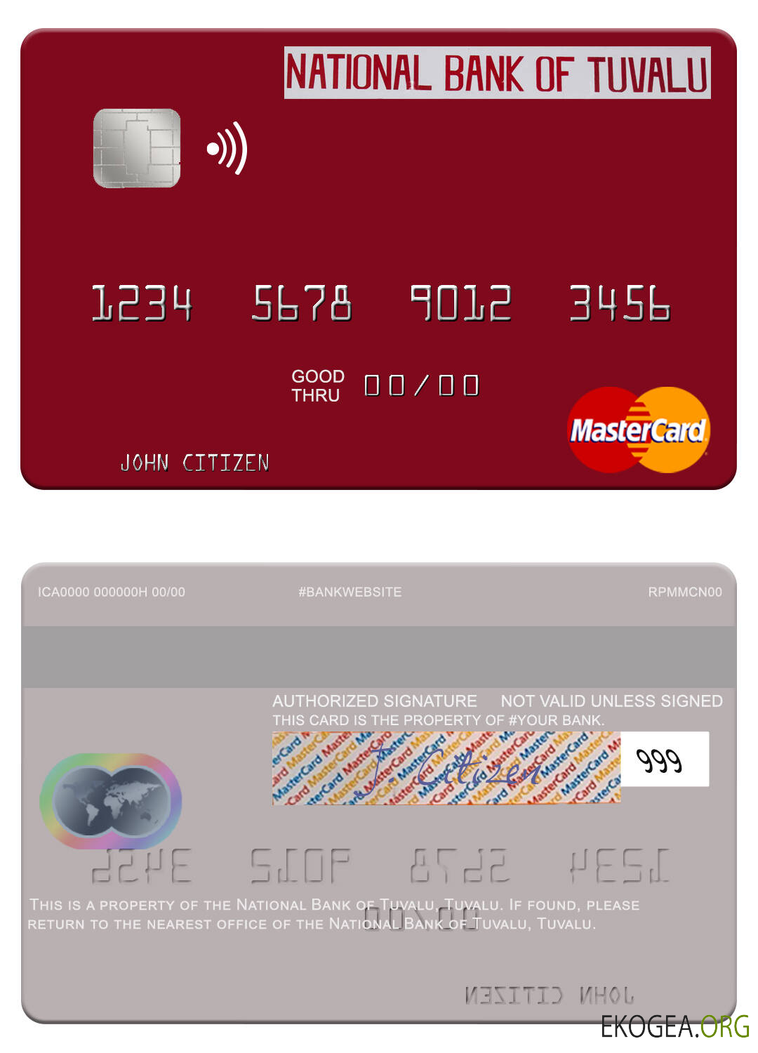 Mastercard de la Banque nationale de Tuvalu de Tuvalu